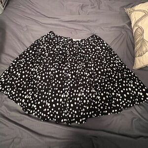 Forever 21 Black White Polka Dot Skirt M